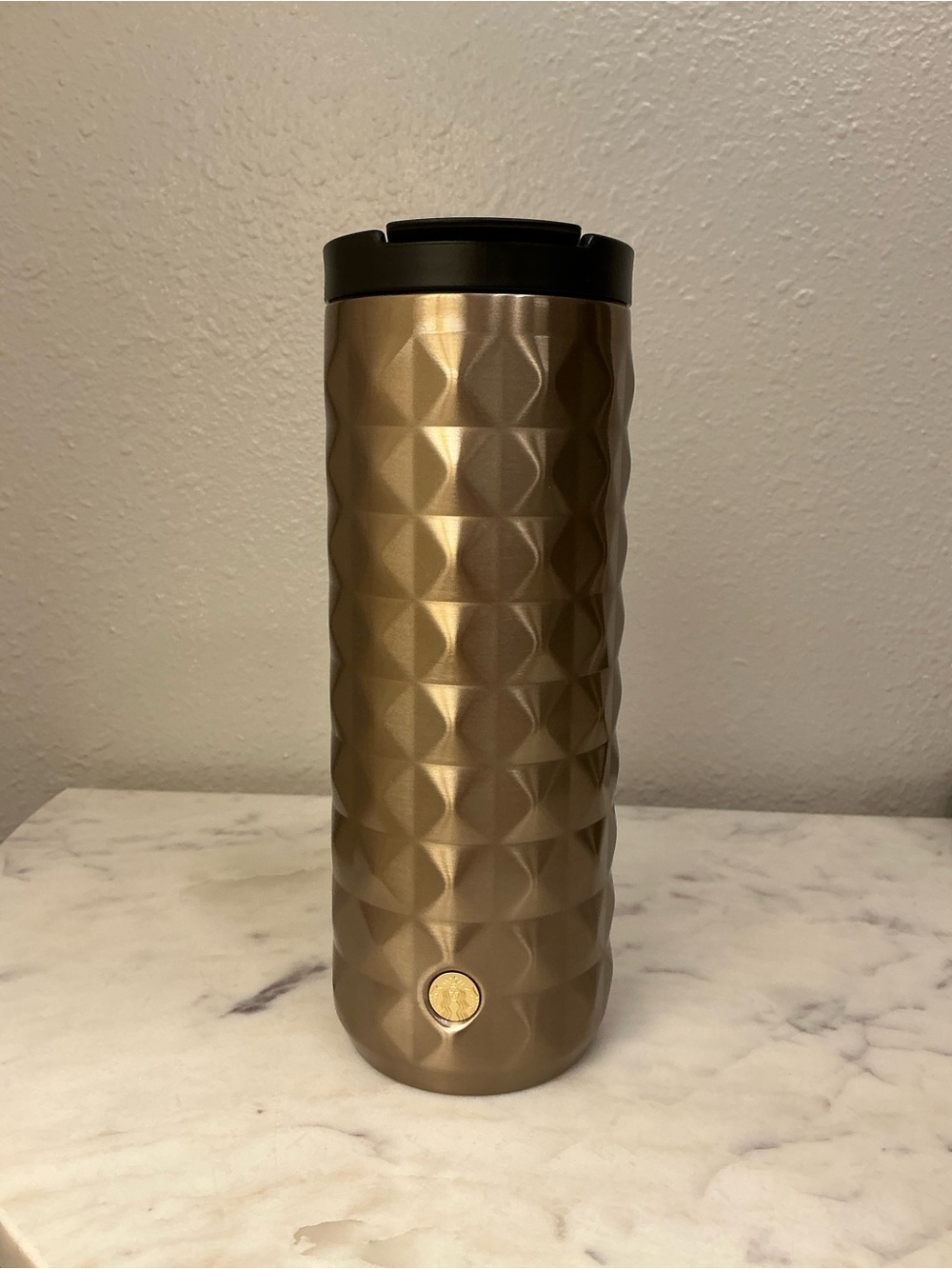 Starbucks Collectable Textured Metallic Travel Tumbler - Gold